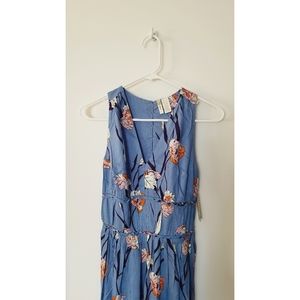 NWT Japna Blue Floral Maxi Dress